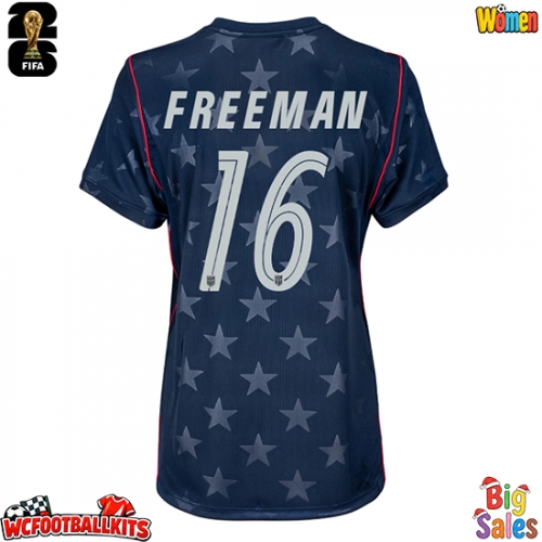 United States Alex Freeman #16 Replica Away Stadium Shirt for Women World Cup 2026 Short Sleeve